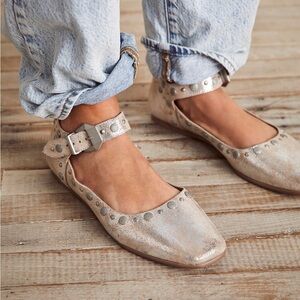 Free People Silver Studded Women's Shoes